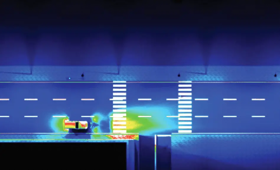 Simulación del patrón de intensidad de luz de un automóvil realizada con Speos