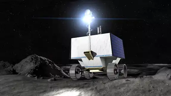 Ilustración del Rover de exploración polar de investigación de volátiles (VIPER) de la NASA
