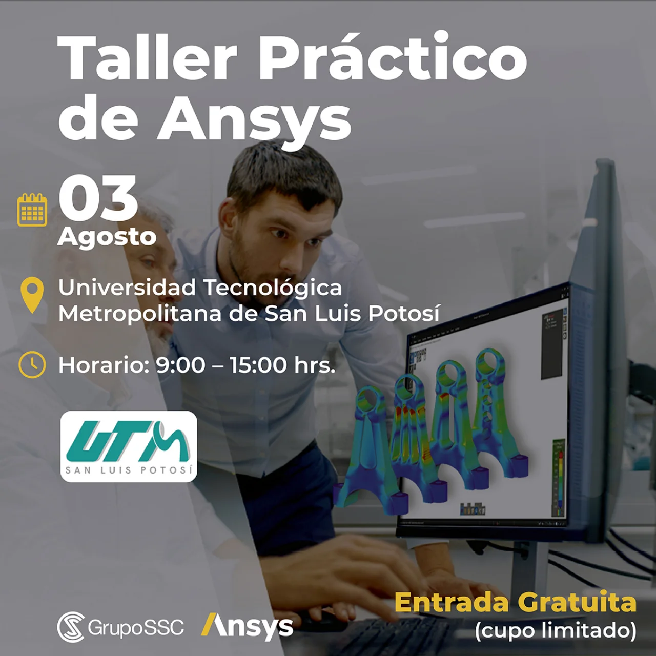 Taller Práctico de Ansys UTM San Luis Potosí | Industria Automotriz